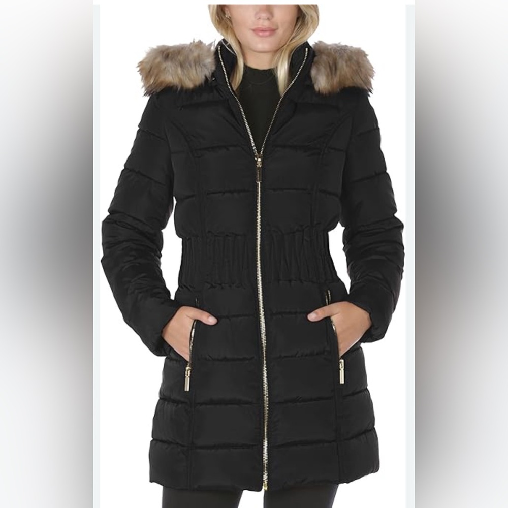 Laundry by Shelli Segal 3/4 Puffer Coat